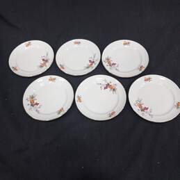 Set of 6 Bareuther Bavaria Maple Leaf Bread Plates