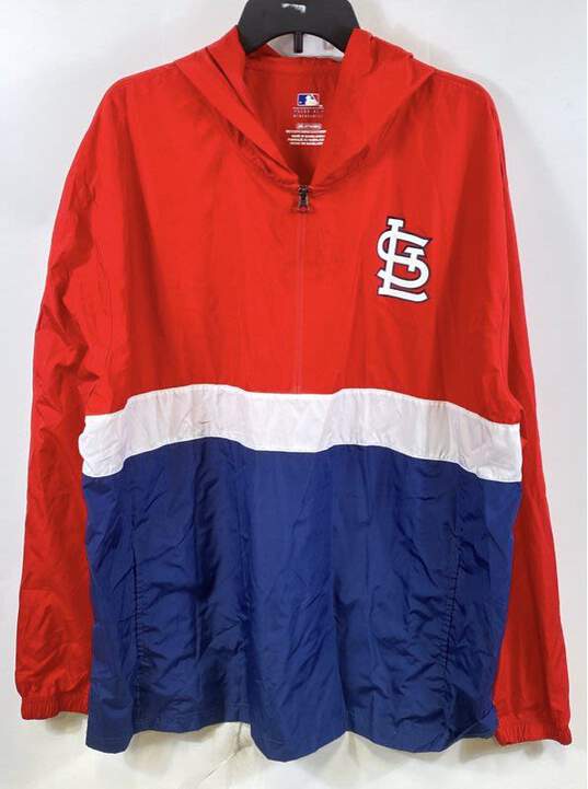 Genuine Merchandise Mens Red St. Louis Cardinals Baseball MLB Jacket Size XXL image number 1