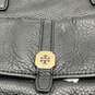 Tory Burch Womens Black Leather Double Handle Outer Pocket Tote Bag Purse image number 3