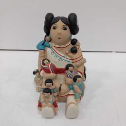 Vintage Teissedre Western American Style Storyteller 11 Children & Dog Sculpture