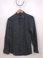 PAUL SMITH MEN'S LONG SLEEVED BUTTON UP FLORAL SHIRT-BLUE/GREY-SZ 16.5/42 image number 1