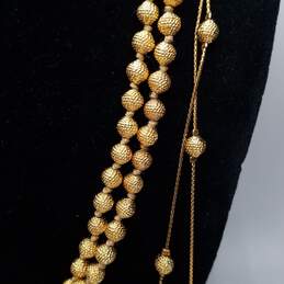 Joan River Gold Tone Textured Beads Necklace Bundle2pcs 186.6g alternative image
