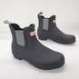 Hunter Women's Short Black Rubber Chelsea Rain Boots Size 9 image number 3
