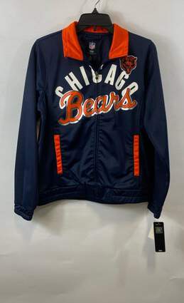 NWT G-III Mens Blue Orange NFL Chicago Bears Long Sleeve Track Jacket Size M