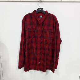 The North Face Men's Red Plaid LS Snap Shirt Size XXL