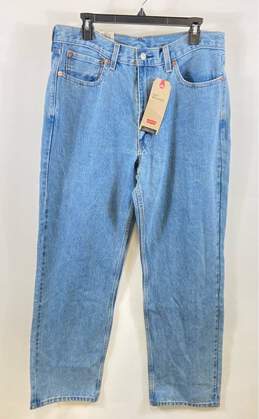 NWT Levi's Mens Blue 550 Relaxed Fit Cotton Denim Straight Leg Jeans Size 36x32