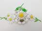 Vintage Yellow & White Mod Flower Brooches & Necklace 65.3g image number 5