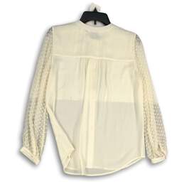 NWT Rails Womens White Long Balloon Sleeve Button-Front Blouse Top Size Small alternative image