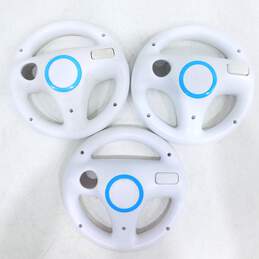 Lot of 3 Mario Kart Racing Steering Wheel for Nintendo Wii Controller alternative image