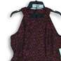 NWT Women's Calvin Klein Burgundy Black Fit & Flare Dress Size 12 image number 3