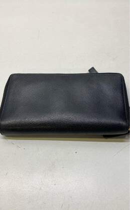 Kate Spade Black Leather Envelope Zip Around Card Wallet Wristlet alternative image