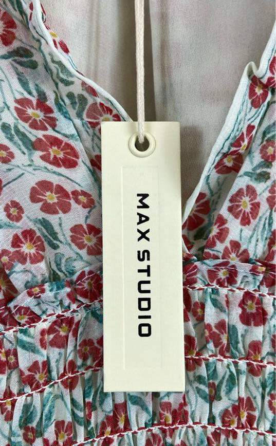 NWT Max Studio Womens Multicolor Floral V-Neck Sleeveless Maxi Dress Size Small image number 5