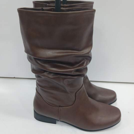 St. John's Bay Women's Brown Jarrett Slouch Boots Size 8M NWT image number 3