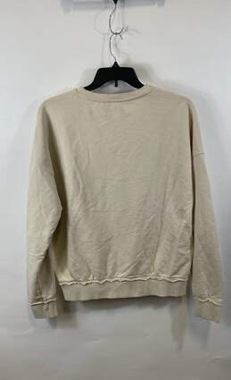 Elevenparis Mens Ivory Graphic Print Cotton Long Sleeve Pullover Sweatshirt Sz M alternative image