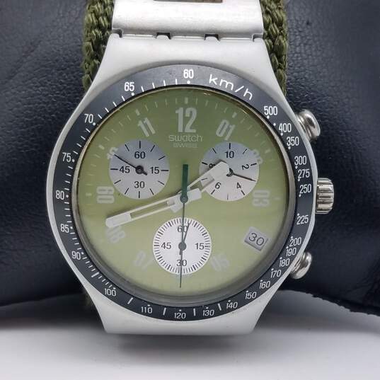 Men's Swatch Swiss Irony Chronograph Stainless Steel Watch image number 4