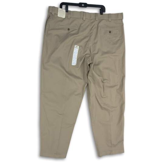 NWT Oak Hill Mens Beige Premium Flat Front Straight Leg Dress Pants Size 46/30 image number 2