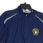 Majestic Mens Navy Milwaukee Brewers MLB Baseball Pullover Jersey Size XL image number 3