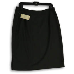 NWT Womens Green Flat Front Side Zip Short A-Line Skirt Size 14