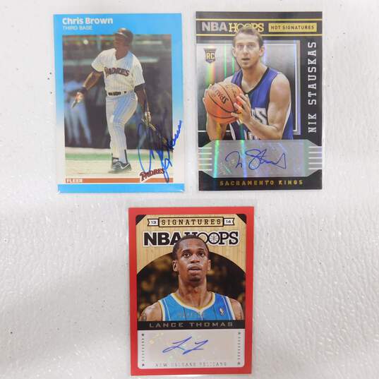 5 Autographed Sports Trading Cards image number 3