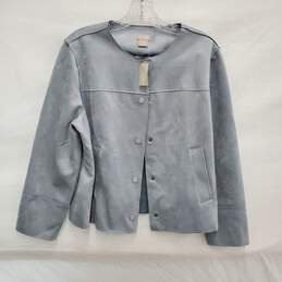 NWT Chico's WM's Faux Leather Scuba Suede Light Great Jacket Size 2P