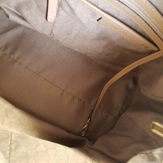 Michael Kors Monogram Grayson Large Satchel Brown Leather Hand Bag