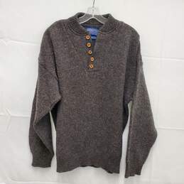 VTG Pendleton MN's 100% Virgin Wool Grey Sweater Size L