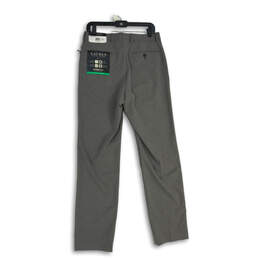 NWT Mens Gray Flat Front Slash Pocket Straight Leg Dress Pants Size 31W 30L alternative image