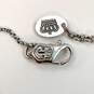 Designer Juicy Couture Silver-Tone Cable Chain Key Pendant Necklace image number 3