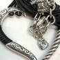 Designer Brighton Silver-Tone Leather Cord Heart Shape Pendant Necklace image number 4