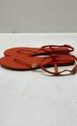 Tory Burch Leather Marion Thong Sandals Orange 7 image number 2