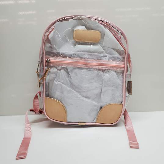 JON HART 16x13x4 CLEAR PVC PINK BACKPACK NWT image number 1