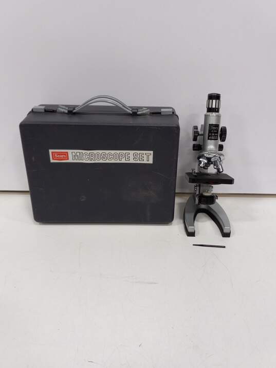 Sears Children Microscope Set W/Case image number 1