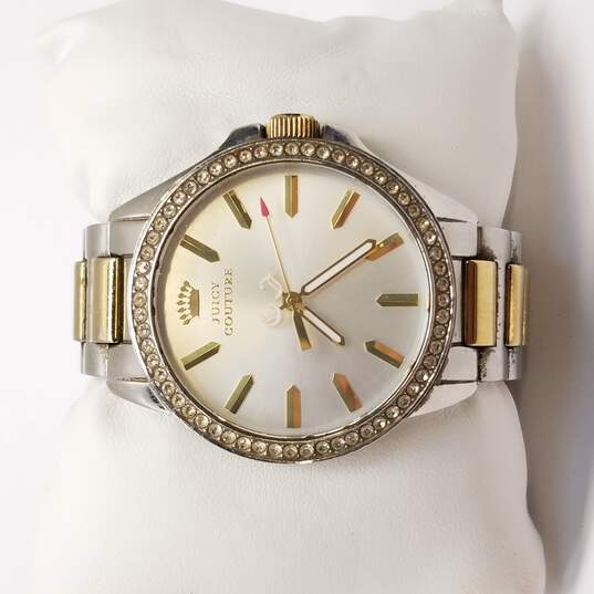 Juicy Couture Gold & Silver Tone W/ Crystals Quartz Watch image number 1
