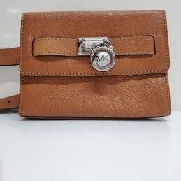 Michael Kors MK Tan Leather Hamilton Belt Bag alternative image