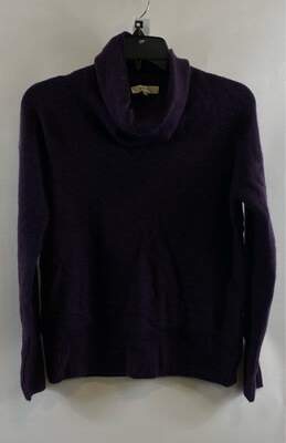 NWT Vince Women's Dark Purple Cashmere Cowl Neck Pullover Sweater Size XXS