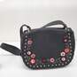 Kate Spade Madison Daniels Floral Embellished Black Leather Crossbody Bag w/COA image number 1