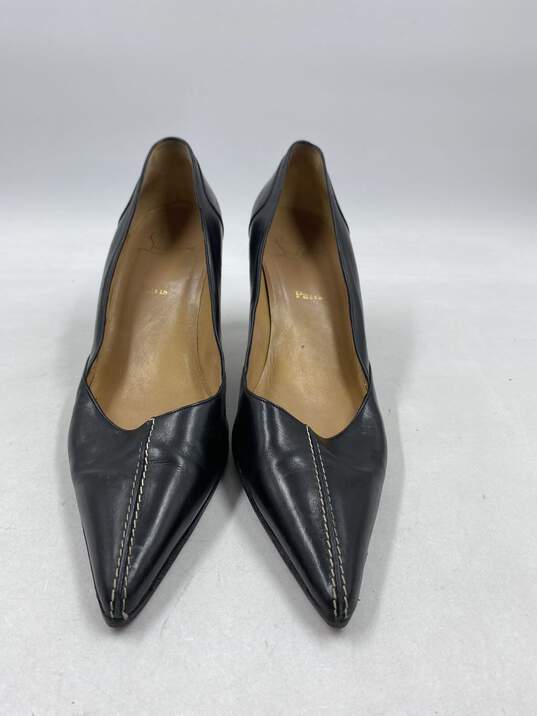 Authentic Christian Louboutin Black Pump Heel W 8.5 image number 2