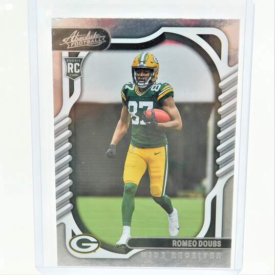 2021 Romeo Doubs Panini Absolute Rookie Green Bay Packers image number 1