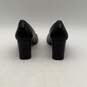 Coach Womens Black Leather Round Toe Slip On Block Pump Heels Size 9 image number 4