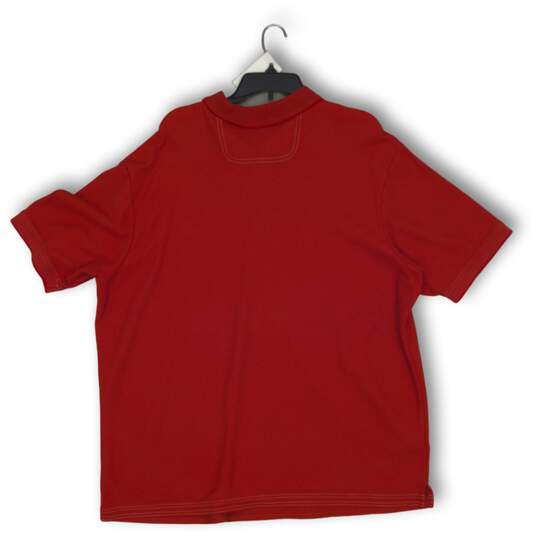 Tommy Bahama Mens Pullover Polo Shirt Collared Short Sleeve Red Size XXL image number 2