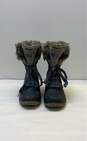 KHOMBU Grey Lace Up Snow Boot with Faux Fur Accent Women 8 image number 3