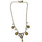 Designer Liz Palacios Gold-Tone Chain Crystal Cut Stone Statement Necklace image number 4