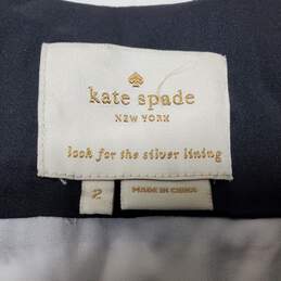 Kate Spade Cotton Black & White Sleeveless Midi Dress Women's 2 alternative image