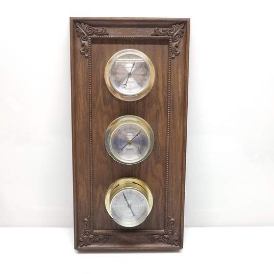 Buy the Vintage Springfield Instrument Thermometer Barometer Humidity Gauge Wall  Mount Weather Station