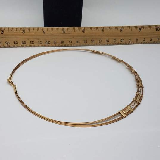MGJ 14k Gold Multi Wire Necklace With Bar Stations 14.9g image number 6