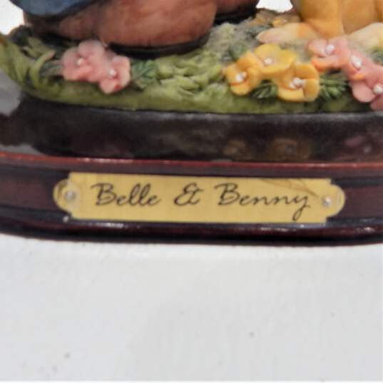 Precious Moments Belle & Benny brown haired boy with dog and brown hat figurine image number 8