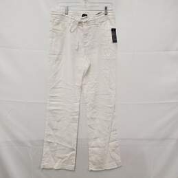 NWT NYDJ WM's White Linen Blend Wide Leg Pants Size 8