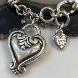 Designer Brighton Silver-Tone Engraved Heart Shape Charm Bracelet alternative image