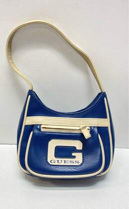 GUESS Logo Blue Mini Satchel Bag