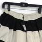 NWT Womens White Black Striped Pleated Elastic Waist Pull-On A-Line Skirt Sz XXS image number 3